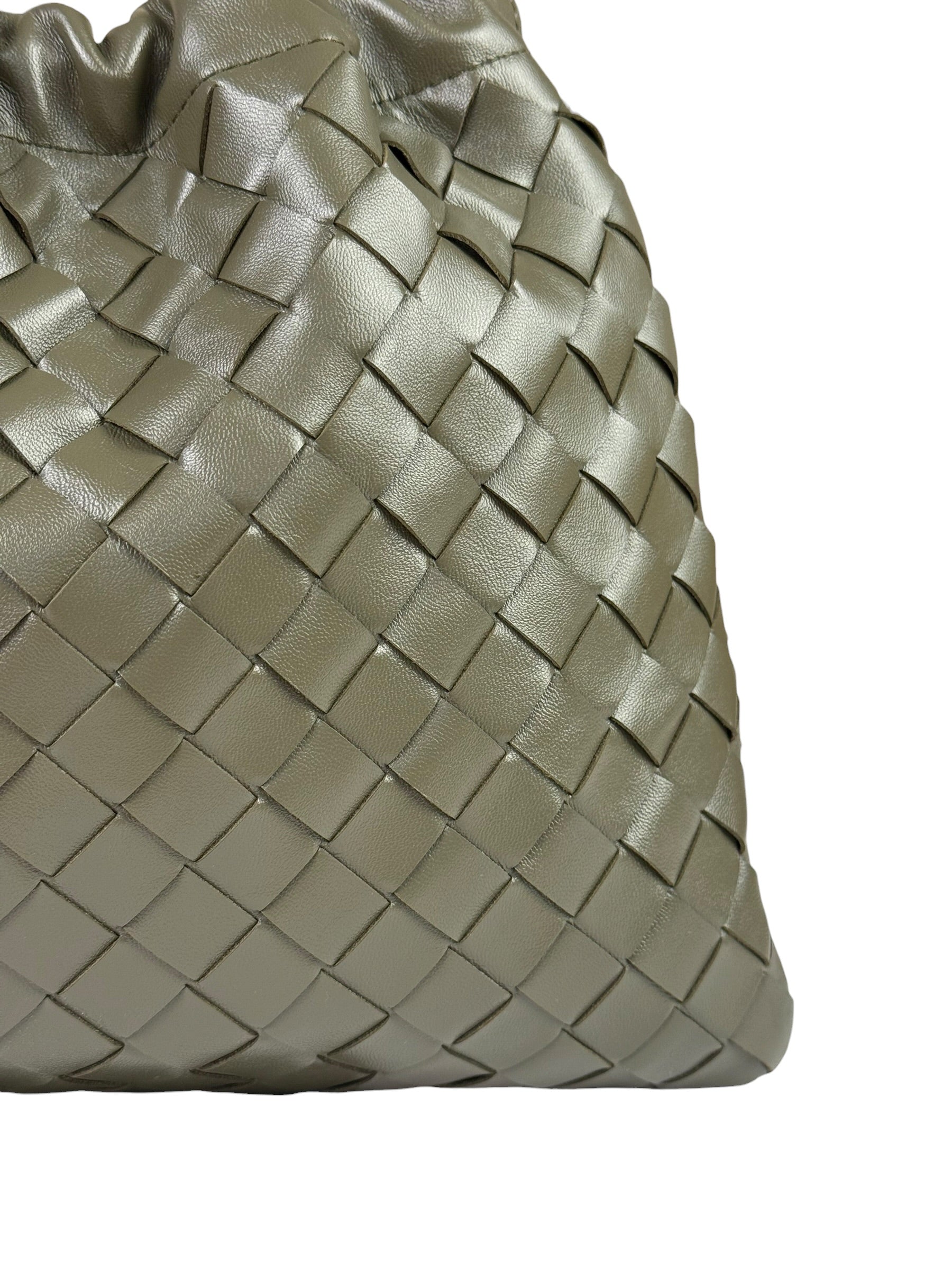 Bottega Veneta Olive Green Intrecciato Dustbag Pouch