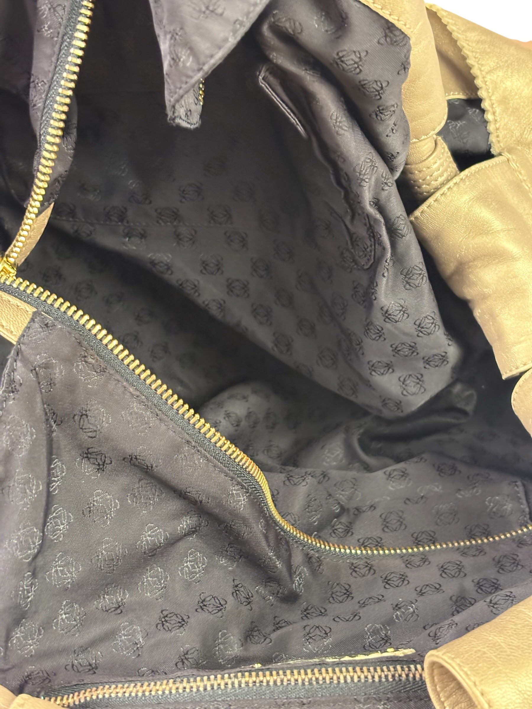 Loewe Metallic Gold Leather Nappa Aire Handbag