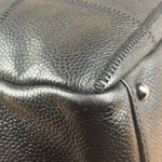 Chanel Black Leather Chocolate Bar Shoulder Bag 2004