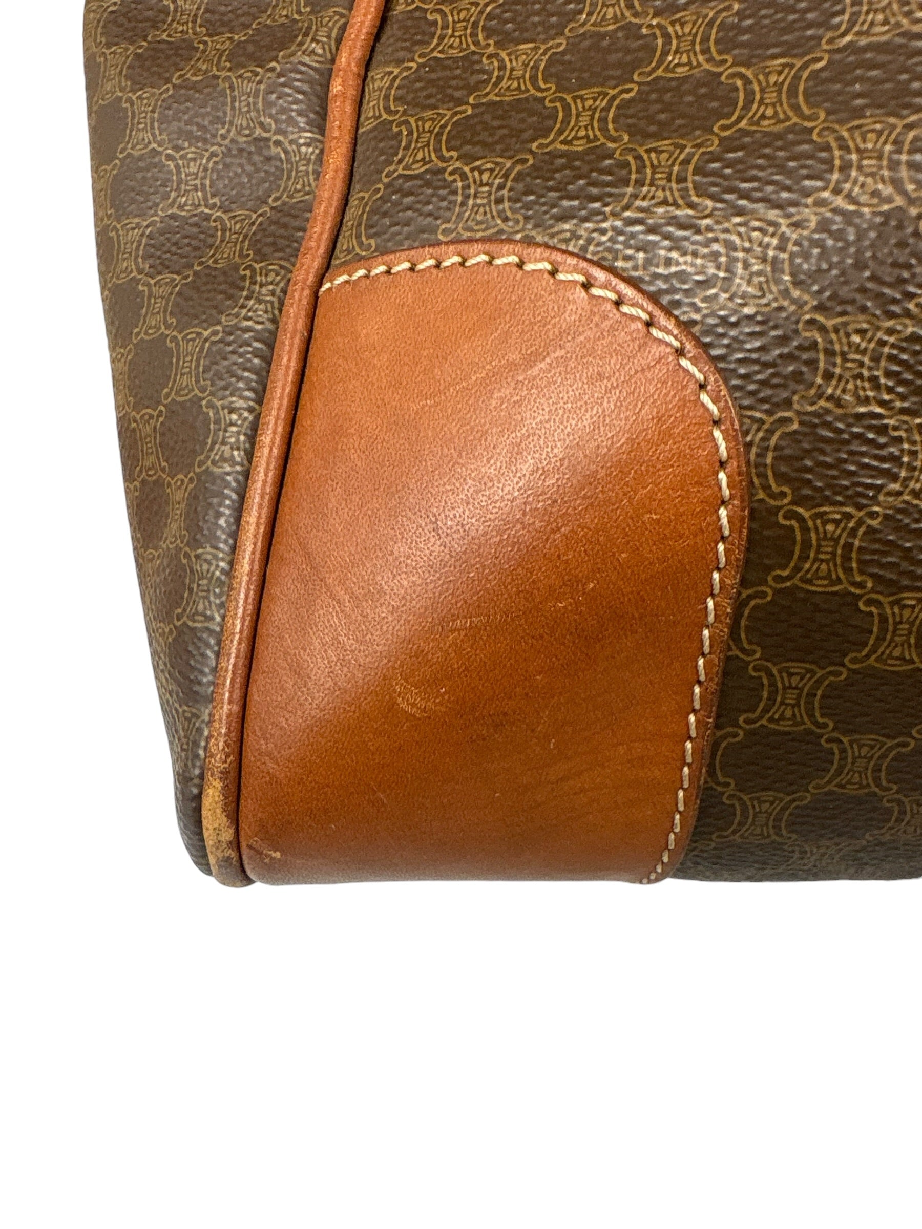 Celine Vintage Macadam Weekender Boston Bag