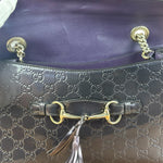 Gucci GG Purple Patent Flap Emily Chain Shoulder Bag