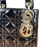 Dior Patent Cannage Mini Lady Dior Black