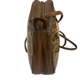 Fendi Vintage Brown PVC Leather Zucca Crossbody Bag