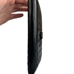 Bottega Veneta Intercciato Black Passport Holder