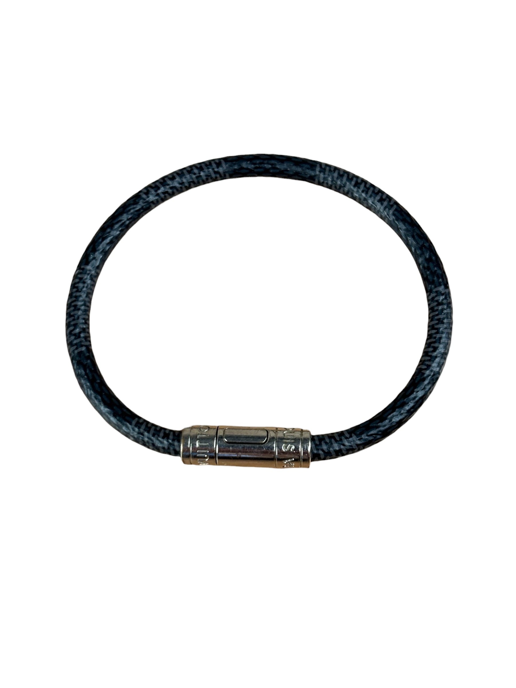 Louis Vuitton Canvas Damier Graphite Keep It Bracelet