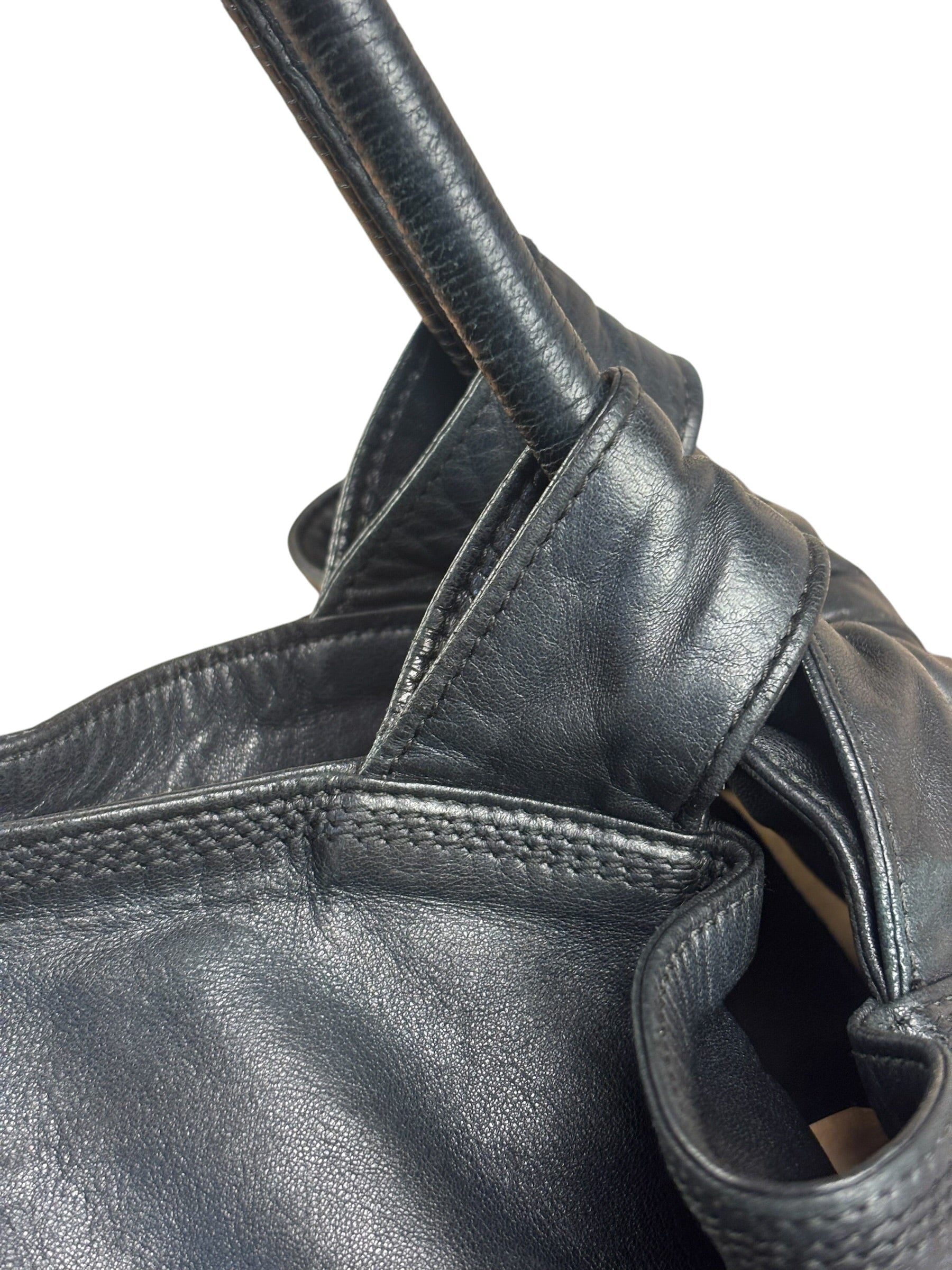 Loewe Black Leather Nappa Aire Shoulder Bag