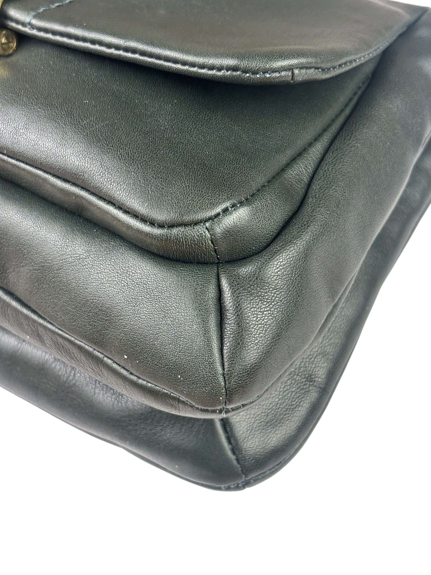 Coach Dark Green Leather Kristin Willow Shoulder Bag