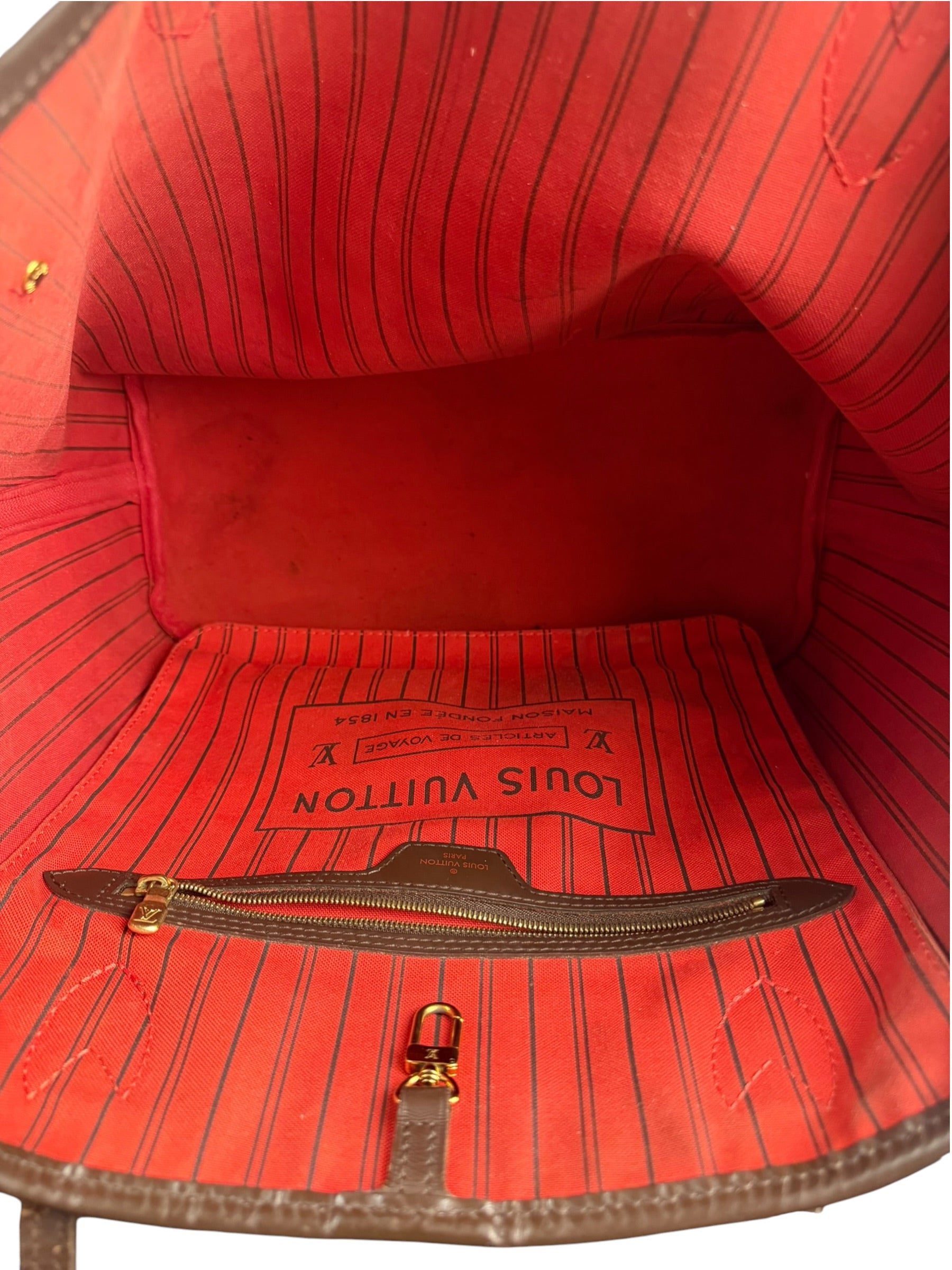 Louis Vuitton Damier Ebene Neverful MM Tote Bag