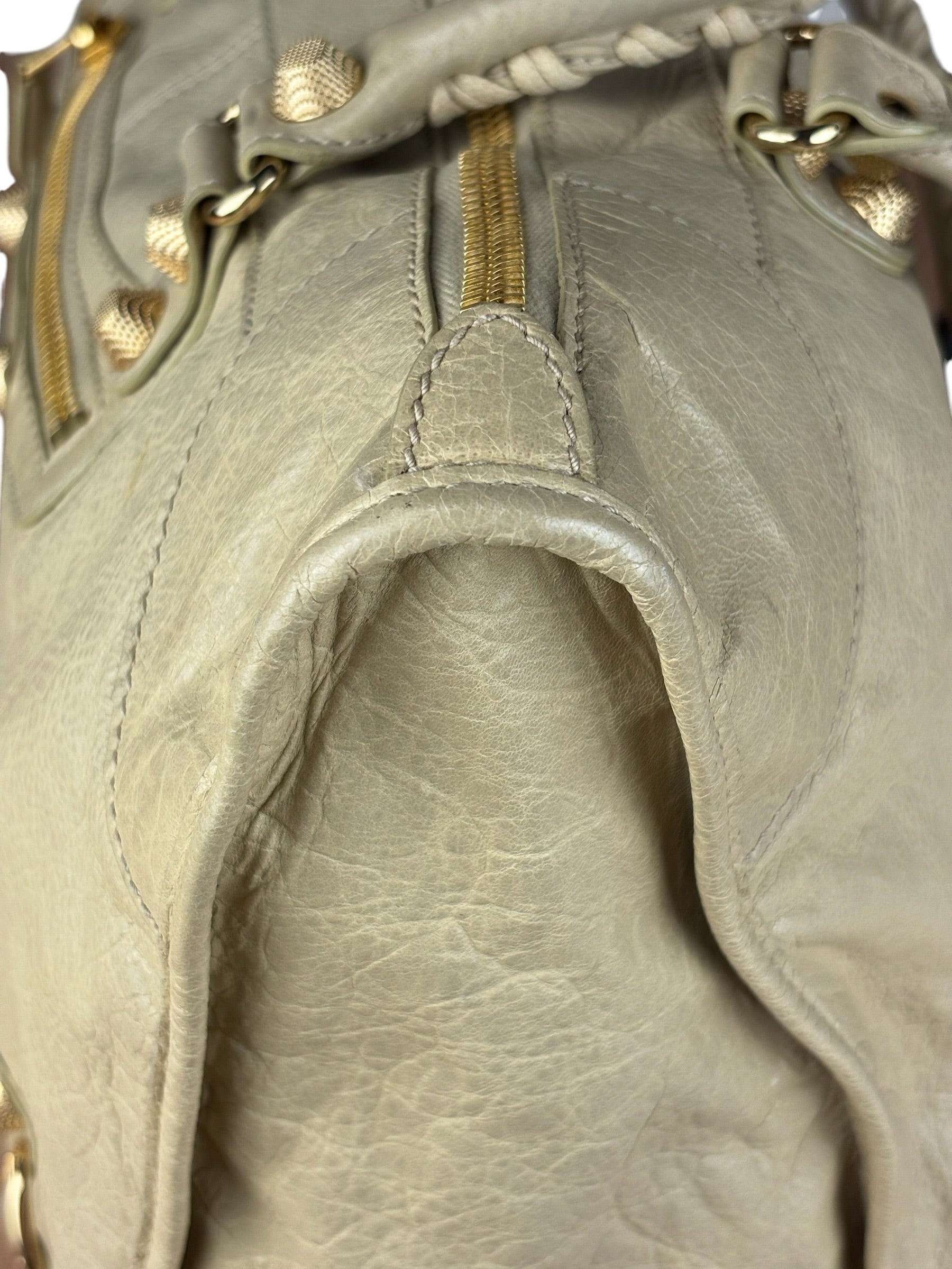 Balenciaga Beige Leather Large Classic City Bag