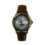 Alba Moon Phase Month Day Date Brown Leather Strap