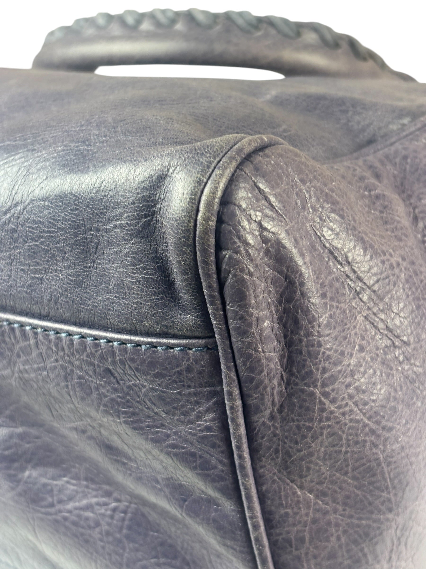 Balenciaga Purple Leather City Two-Way Bag