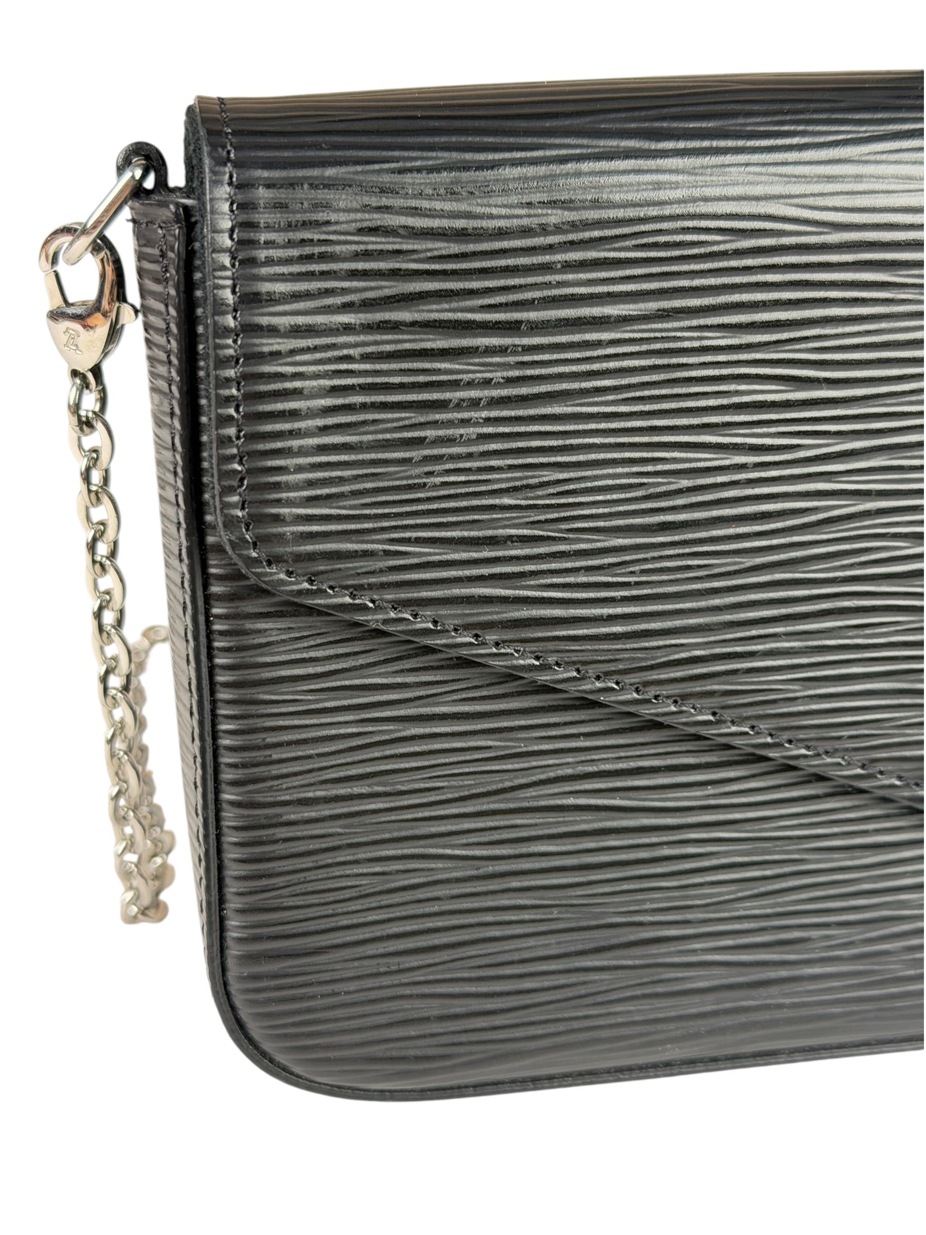 Louis Vuitton Black Epi Leather Felicie Pochette