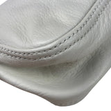 Fendi White Leather Baguette
