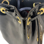 Prada Black Patent Leather Mini Chain Pouch