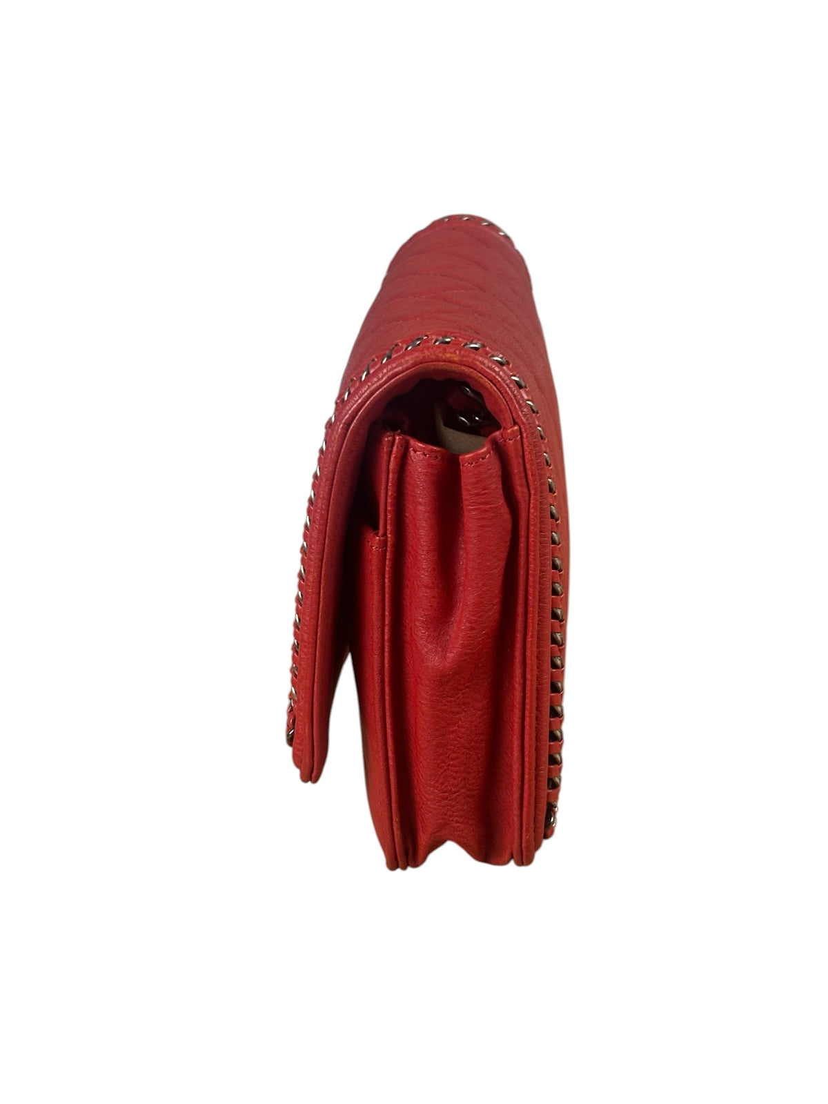 Chanel Red Quilted Lambskin Boy Flap Wallet On Chain 2012