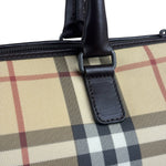 Burberry Leather Trim House Check Small Speedy Handbag