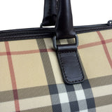 Burberry Leather Trim House Check Small Speedy Handbag