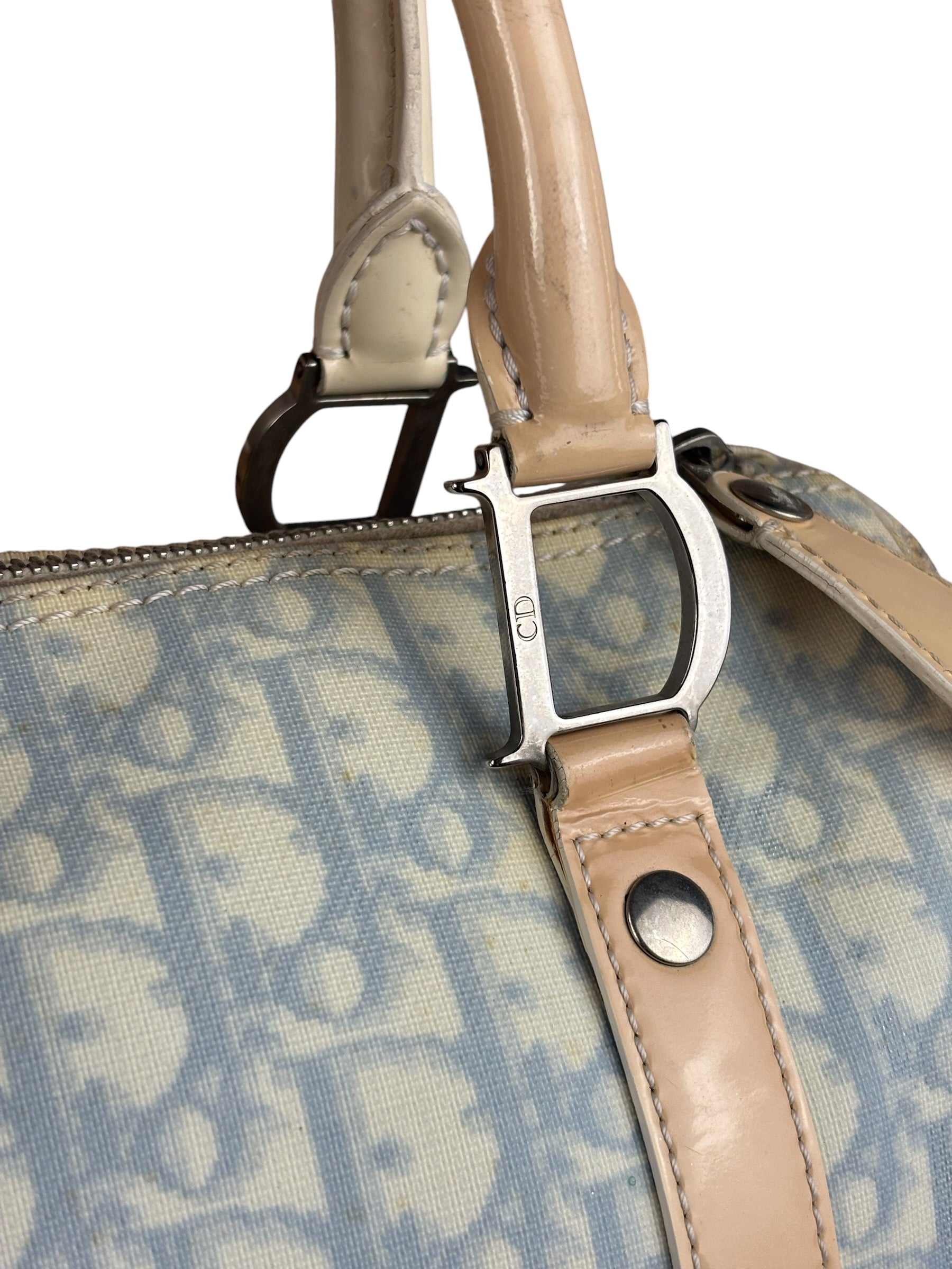 Christian Dior Vintage Trotter Canvas Mini Boston Bag