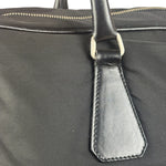 Prada Black Leather Tessuto Nylon Bowler Bag