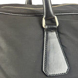 Prada Black Leather Tessuto Nylon Bowler Bag