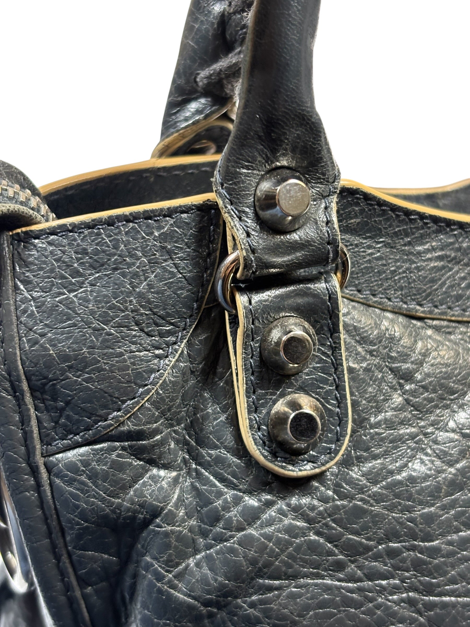 Balenciaga Charcoal Le City Small Two-Way Bag