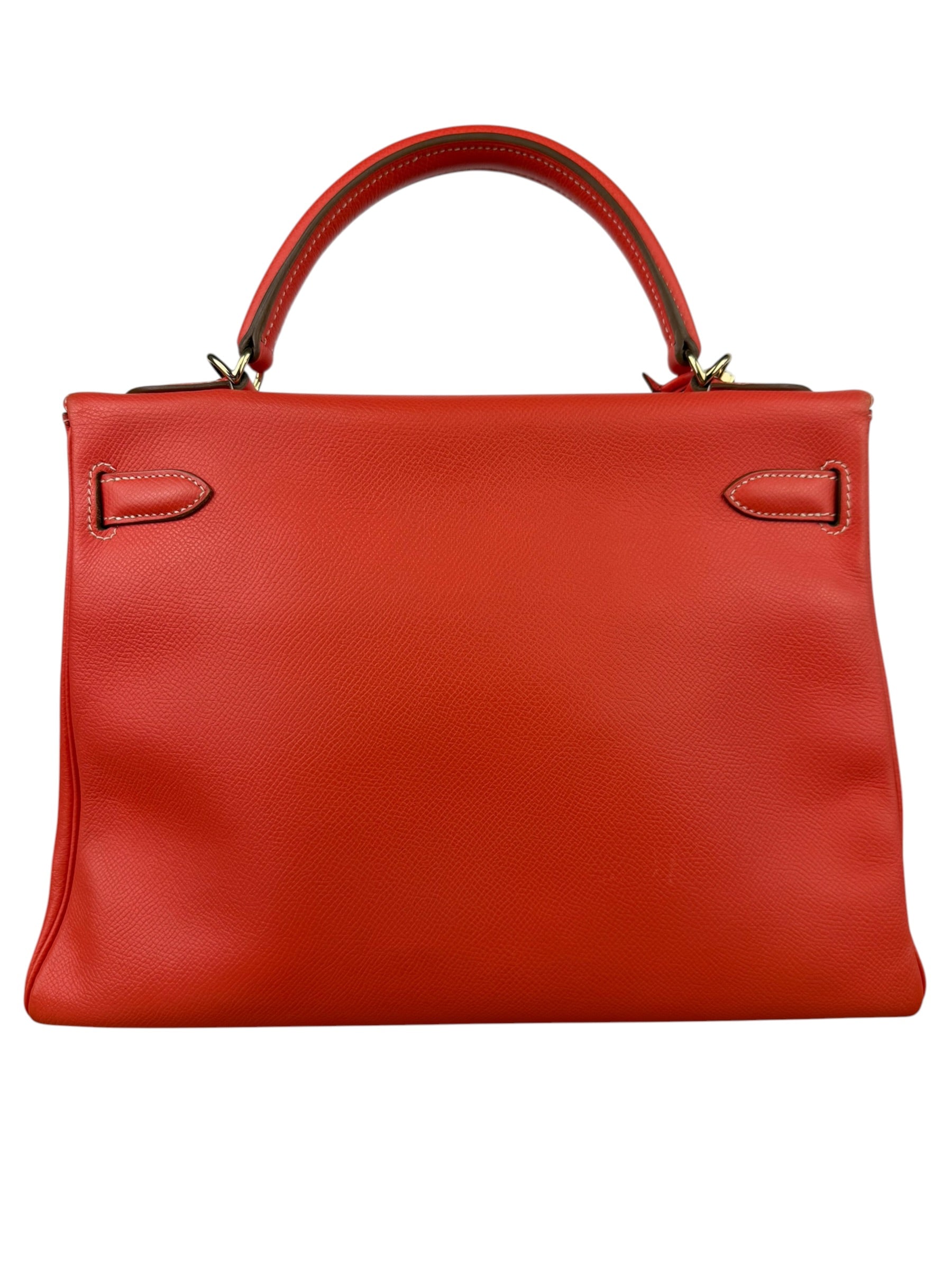 Hermes Coral-Red Epson Casaque Togo Kelly 32