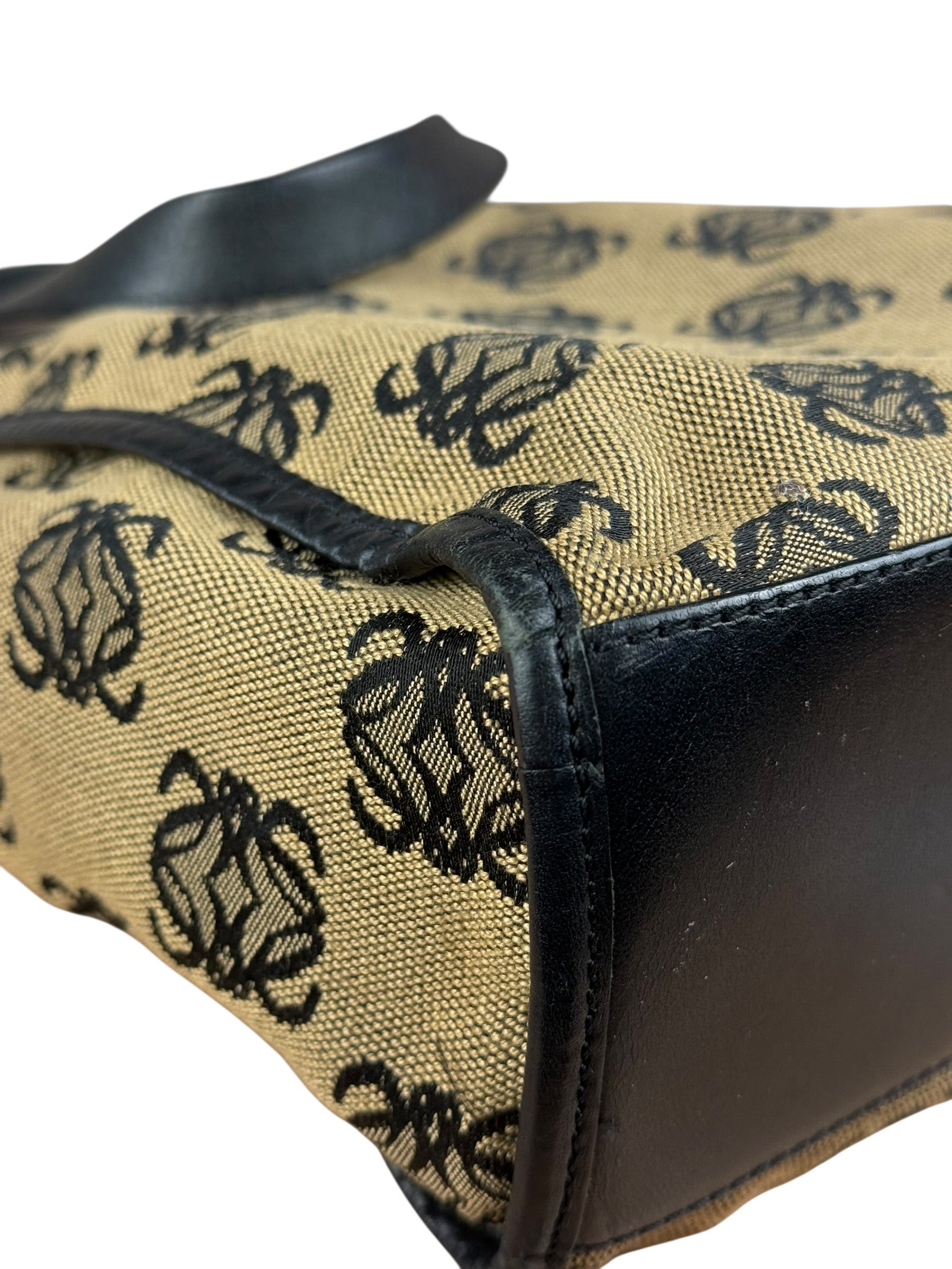 Loewe Vintage Canvas Anagram Zip Tote Bag