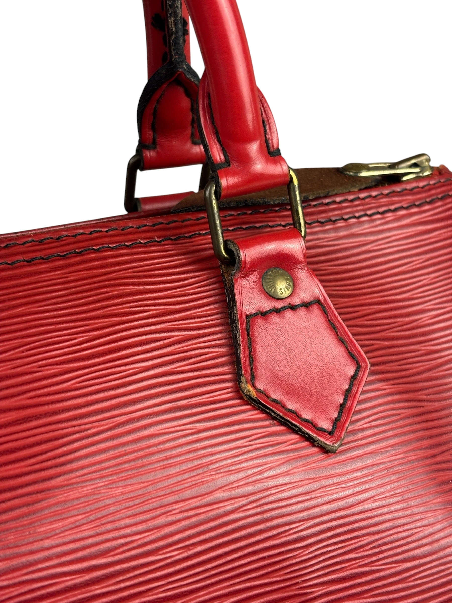 Louis Vuitton Red Epi Leather Speedy 25