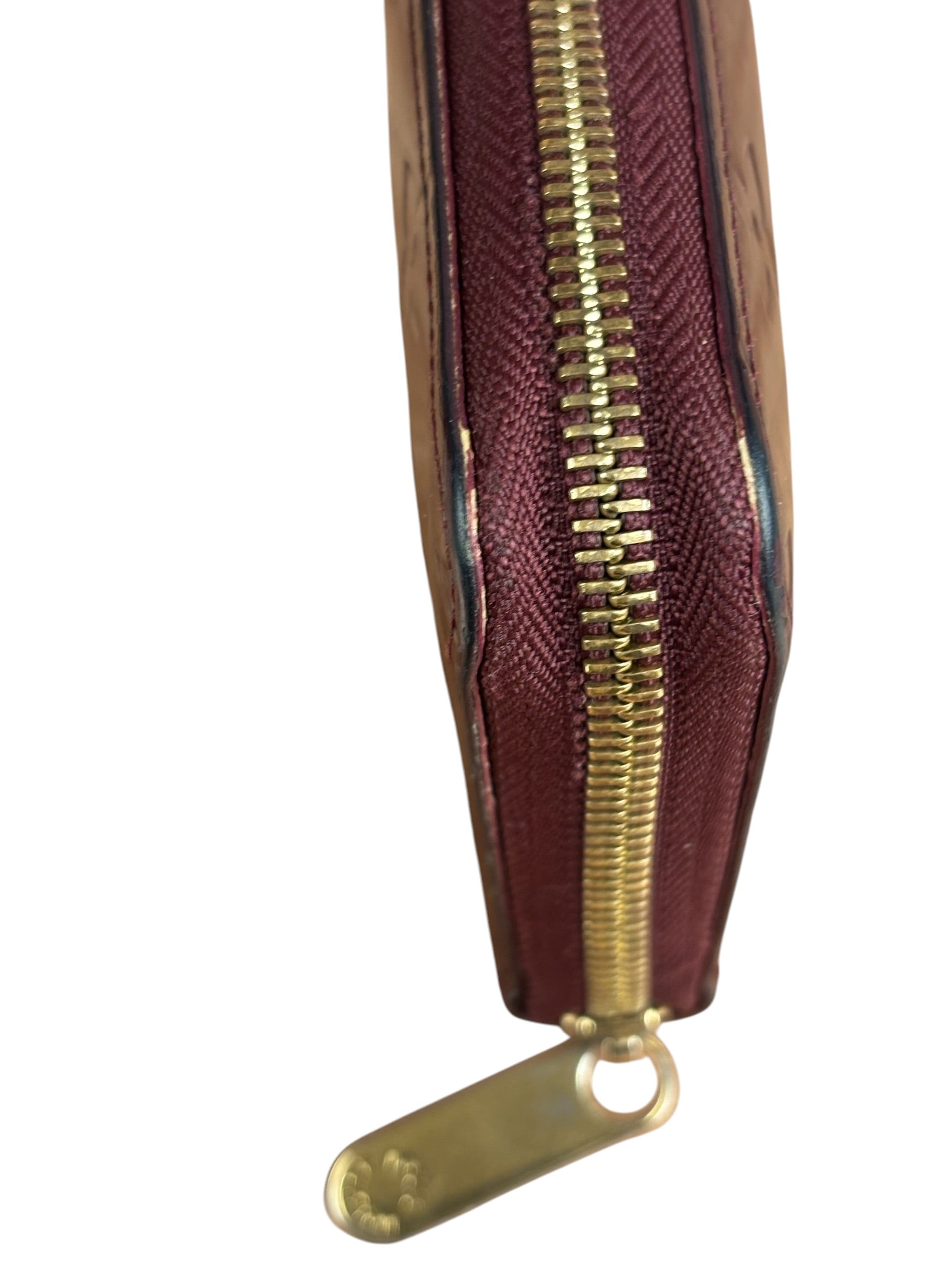 Louis Vuitton Burgundy Monogram Vernis Zippy Wallet