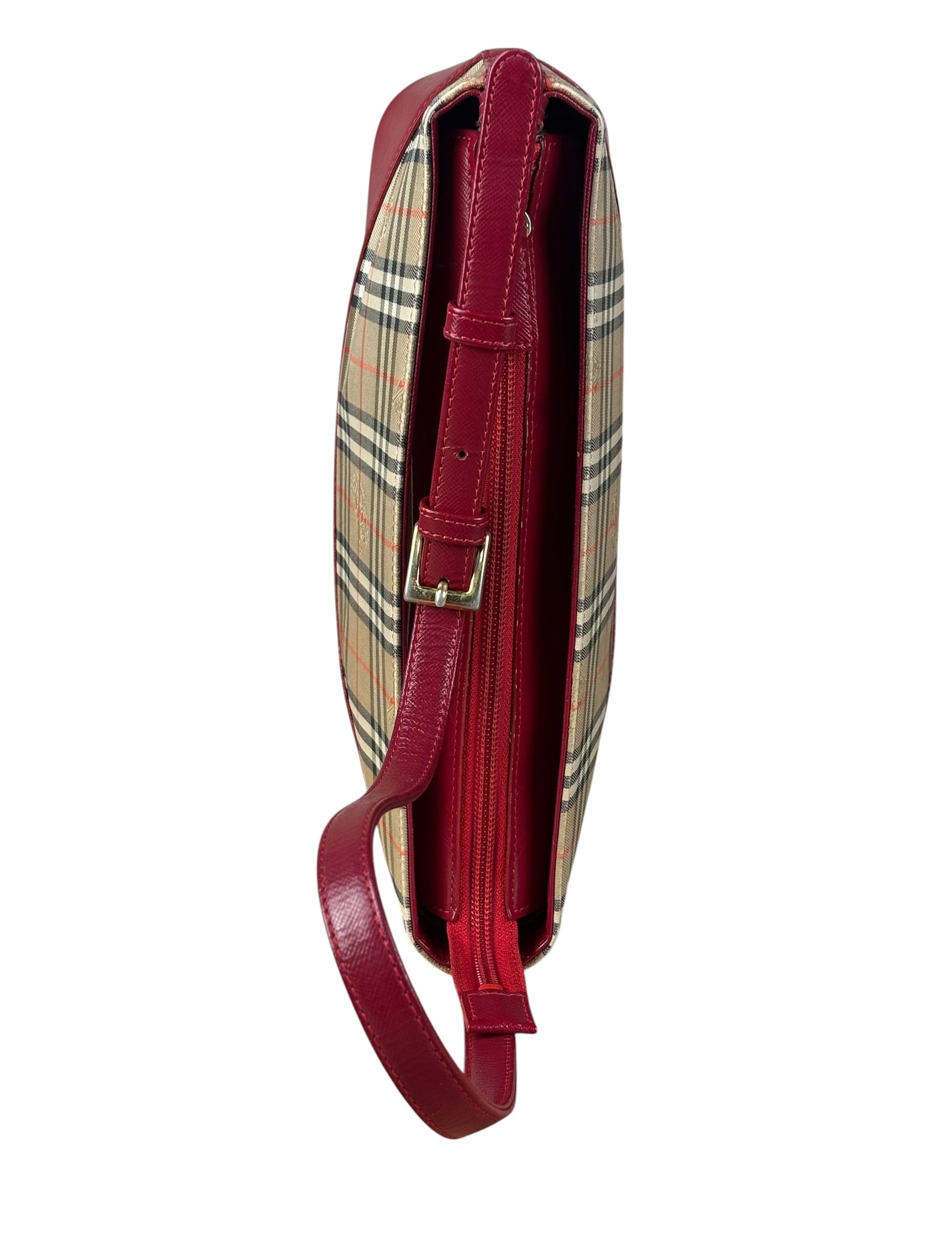 Burberry Brown/Beige House Haymarked Shoulder Bag