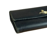 Vivienne Westwood Black Leather Emblem Long Wallet
