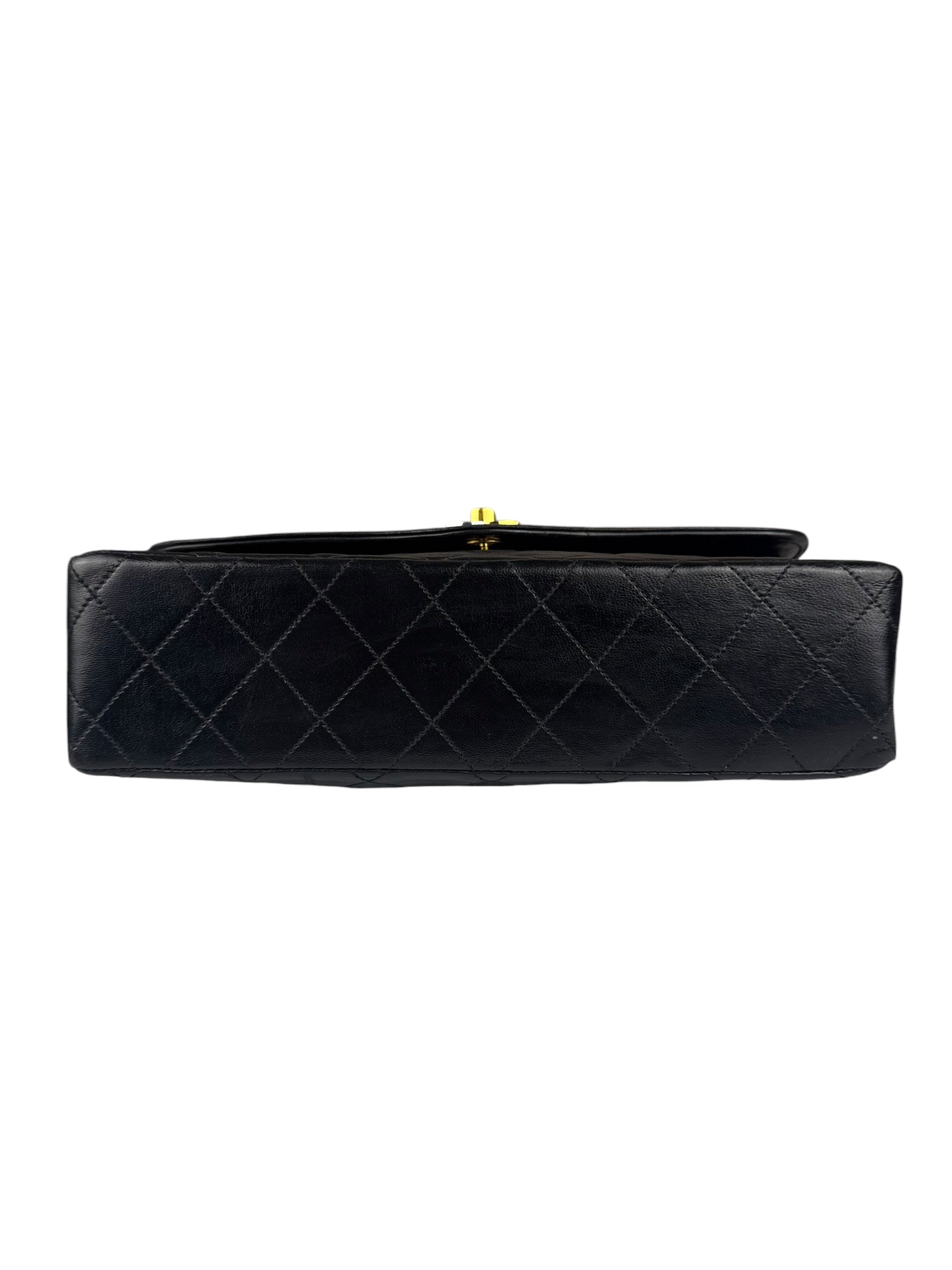 Chanel Black Leather Jumboo Double Flap Shoulder Bag