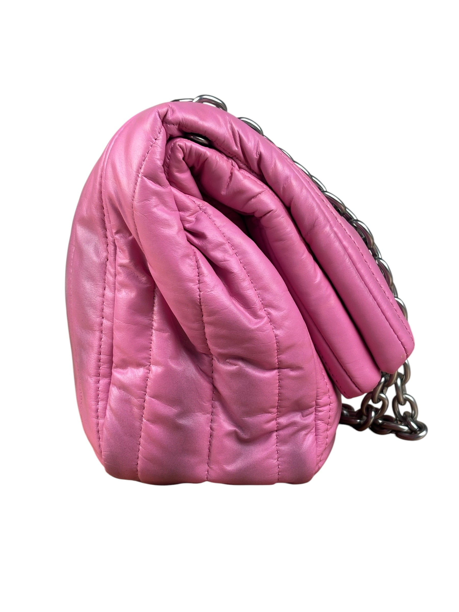 Balenciaga Pink Quilted Leather Chain Shoulder Bag