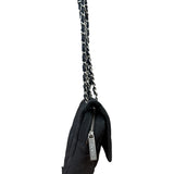 Chanel Black Nylon Chocolate Bar Chain Flap Bag 2002