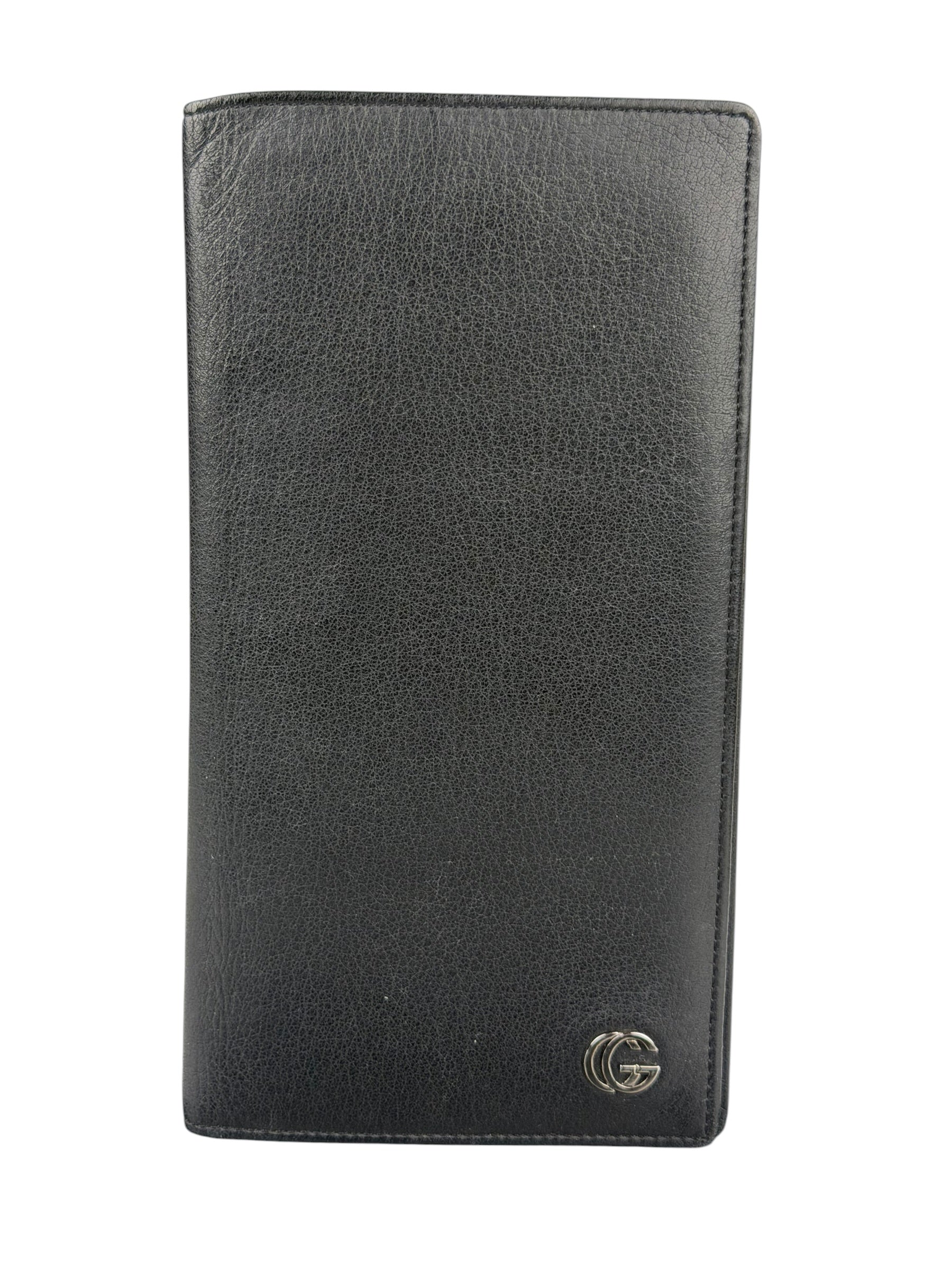 Gucci GG Black Leather Marmont Long Wallet