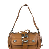 Christian Dior Vintage Tan Brown Leather Flight Medium