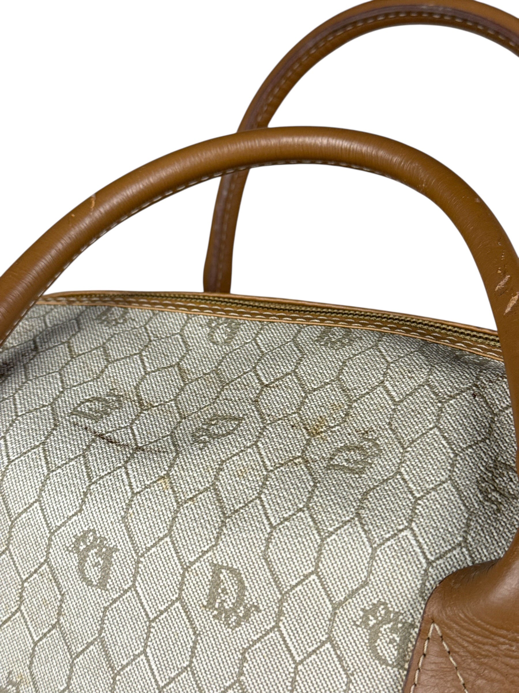 Christian Dior Vintage Honeycomb Zip Tote