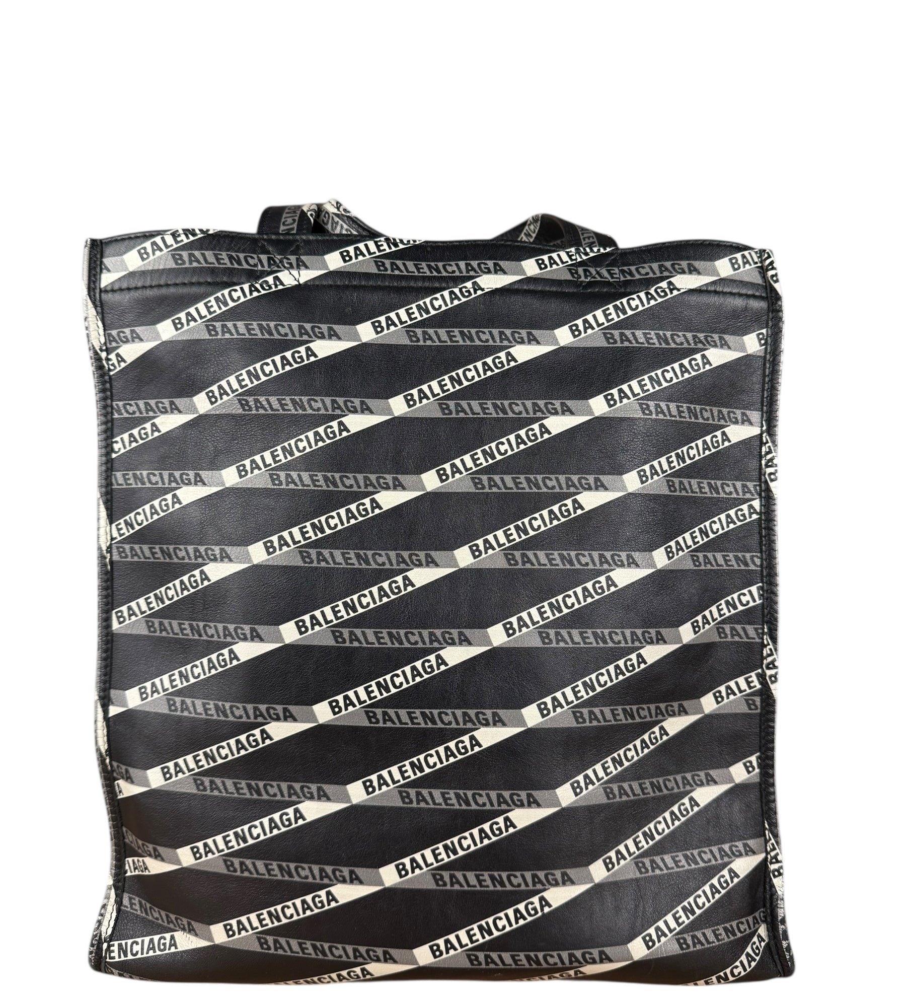 Balenciaga Diamond logo Print Shoulder Tote