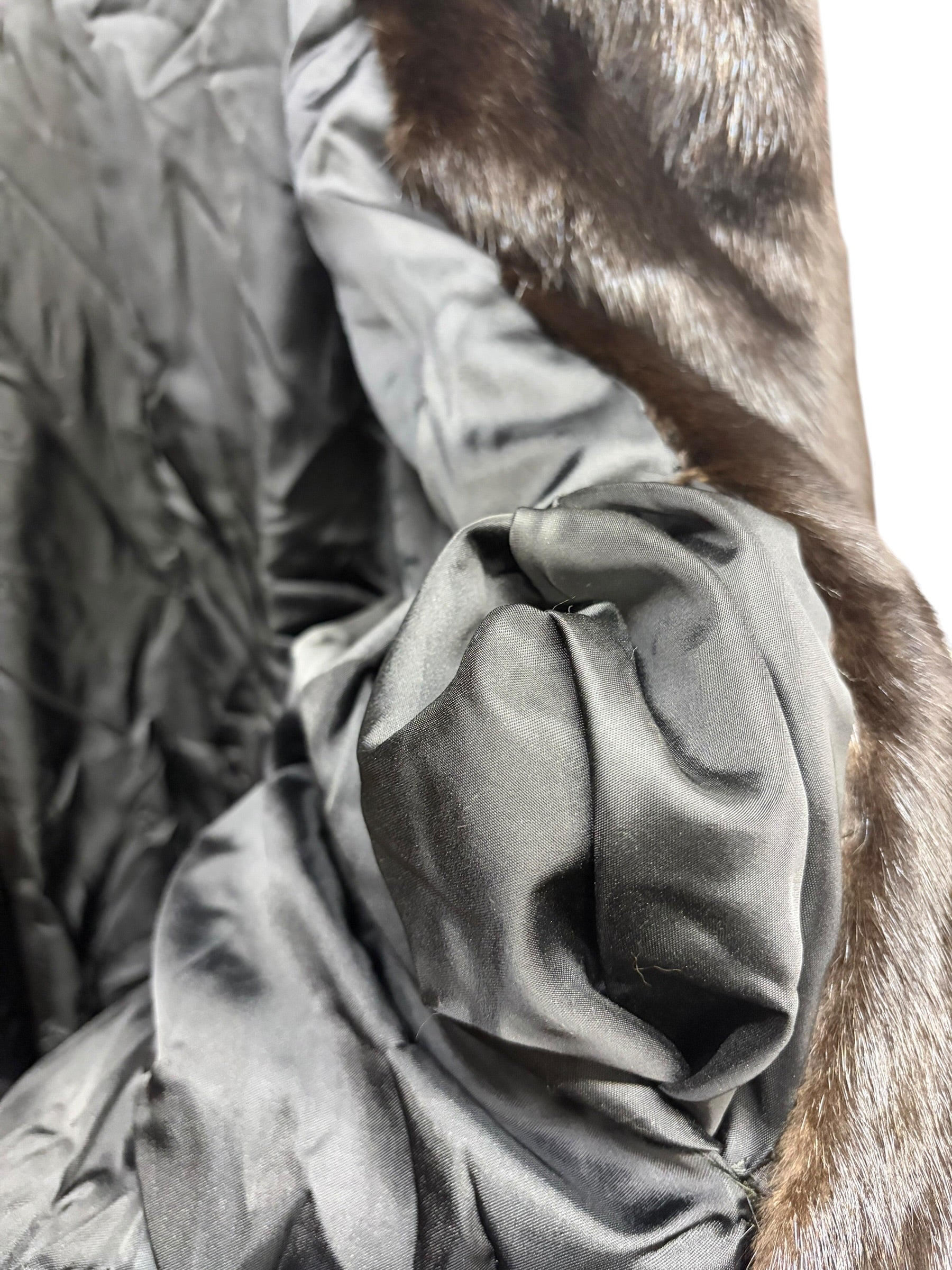 Vintage Brown Malvoise Mink Fur Coat