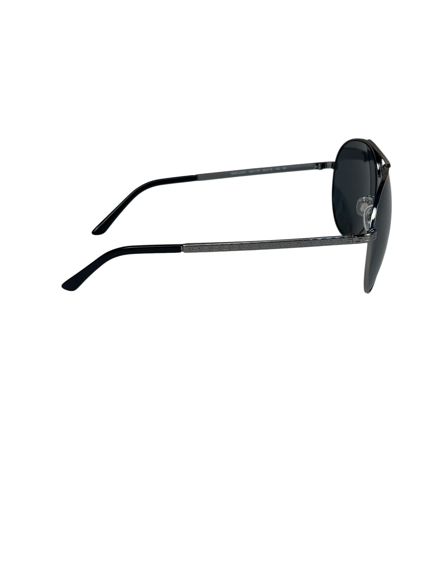Versace Pilot 2164 Black-Silver Tone Sunglasses