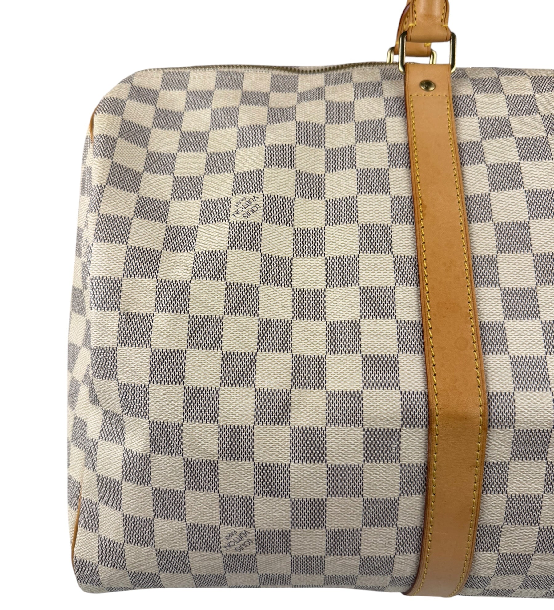 Louis Vuiiton Damier Azur Keepall Bandouliere Hand Bag 55
