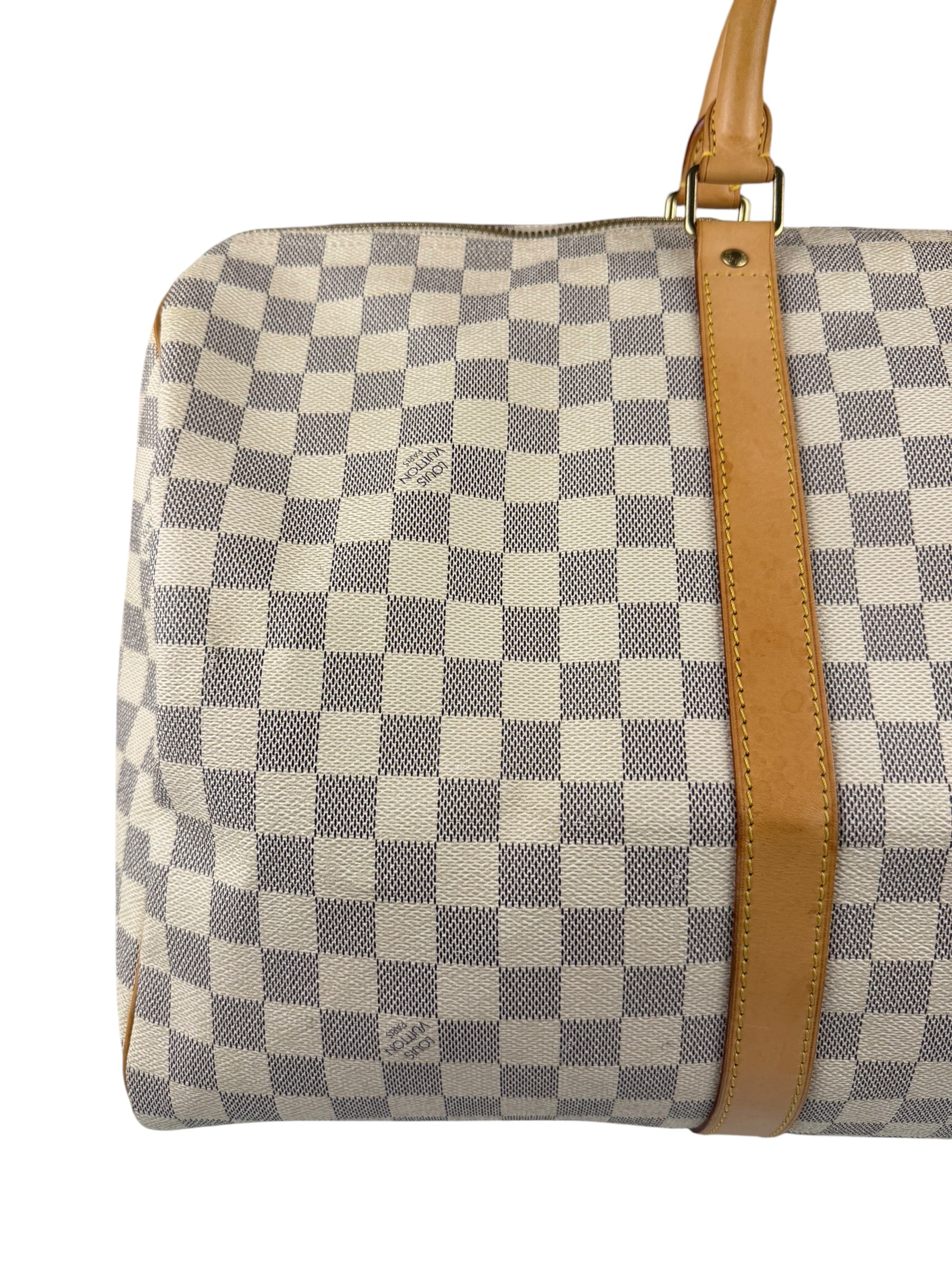 Louis Vuiiton Damier Azur Keepall Bandouliere Hand Bag 55