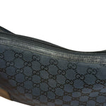 Gucci Vintage Black GG Canvas Shoulder Bag