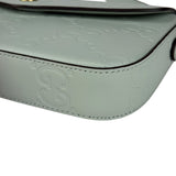 Gucci GG Super Mini Leather Shoulder Bag Pale Blue