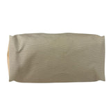 Prada Beige Cloth/Patent Leather Trim Shoulder Bag