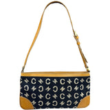Celine Navy Denim/Leather Trim C Macadam Pochette
