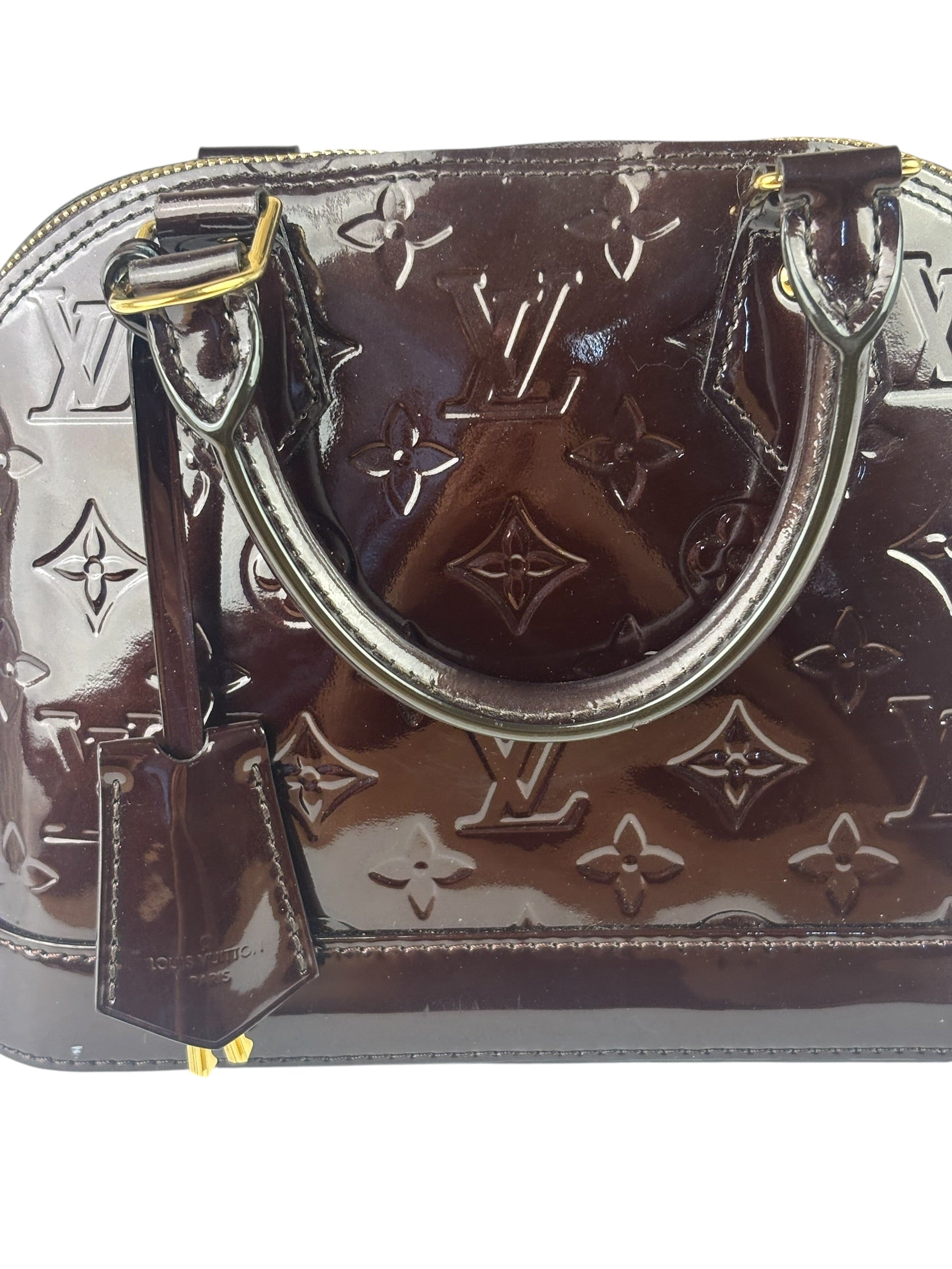 Louis Vuitton Amarante Vernis Alma BB Two-Way Bag