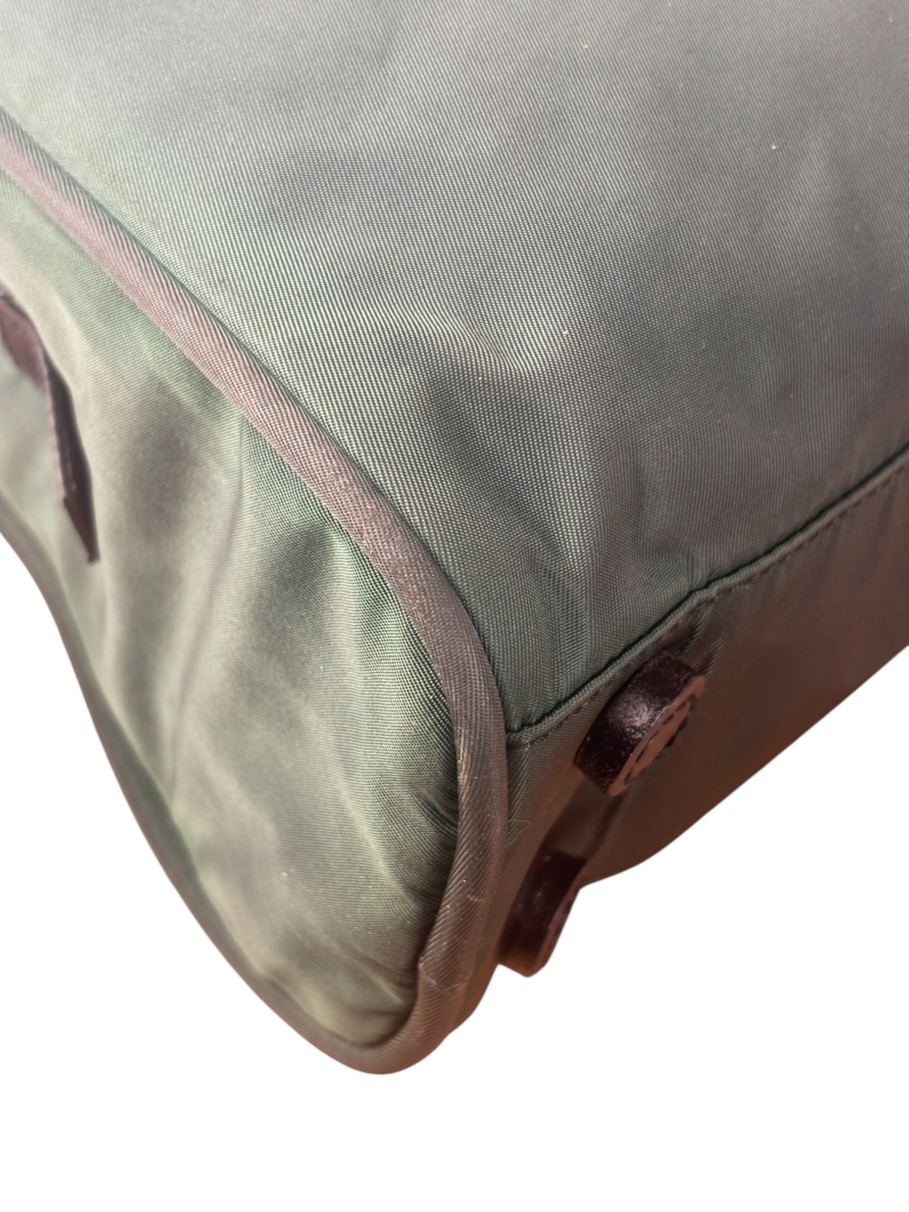 Prada Green Tessuto Cloth Hand Bag