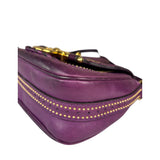Gucci Vintage Purple Leather Small Snaffle Bit Shoulder Bag