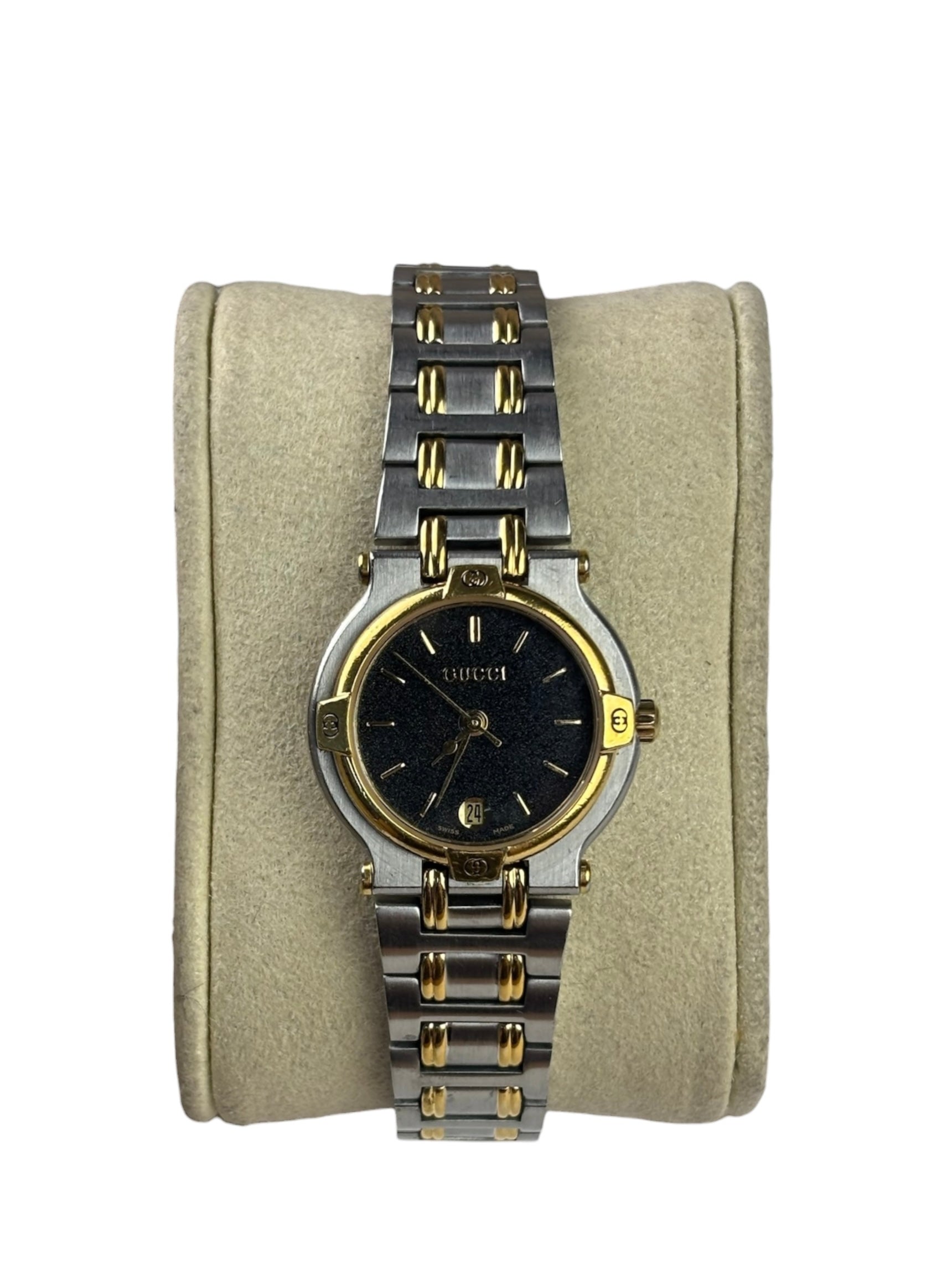 Gucci 900L 2 Tone Black Dial